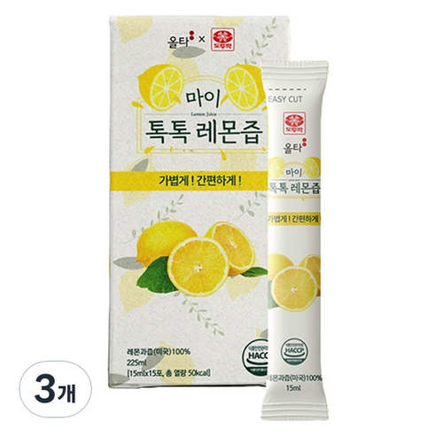 도투락 올타 마이 톡톡 레몬즙 15p, 225ml, 3개