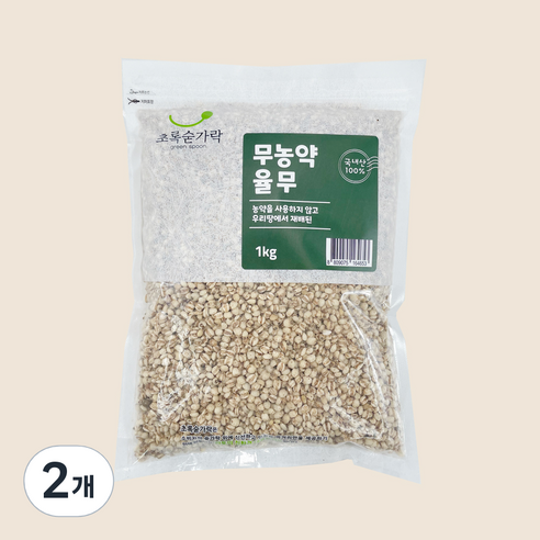 초록숟가락 율무쌀, 2개, 1kg