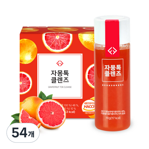 소울네이처푸드 클린케어 자몽톡 클렌즈 주스, 110g, 54개
