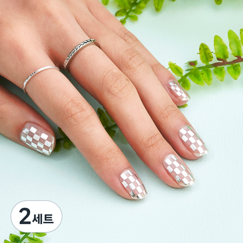 넬로 팔레트 젤 네일 스티커, 칩앤칩, 2세트