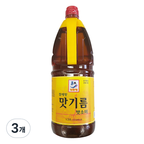 청은 신혼집 참깨향 맛기름 맛소미, 1.75L, 3개