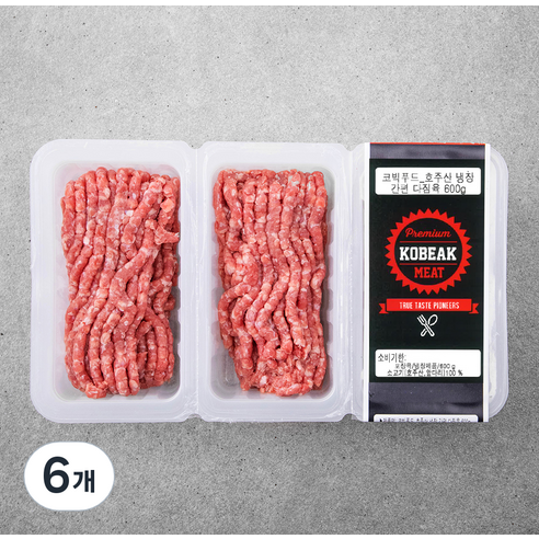 코빅푸드 호주산 냉장 간편 다짐육 소고기 (냉장), 600g, 6개
