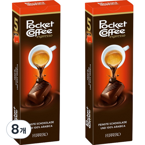 페레로 포켓 커피 초콜릿 5p, 62g, 8개