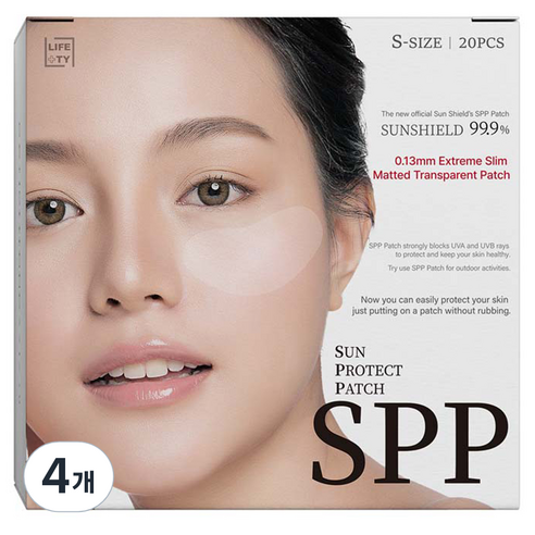 라이프티 SPP 무광 투명썬패치 20매입 S, 4개