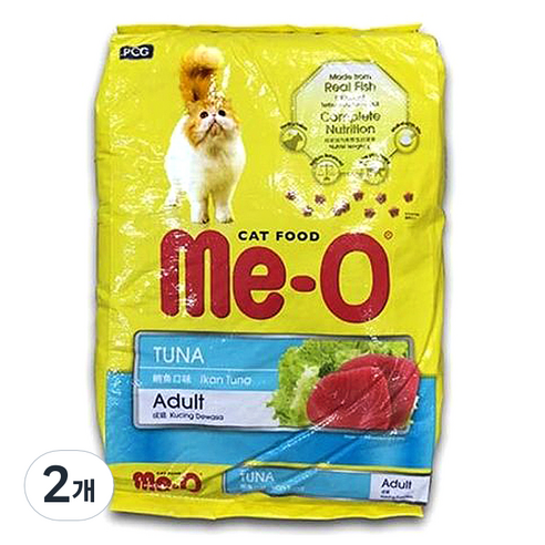 뉴-MeO 참치 고양이 건식사료, 곡물, 7kg, 2개