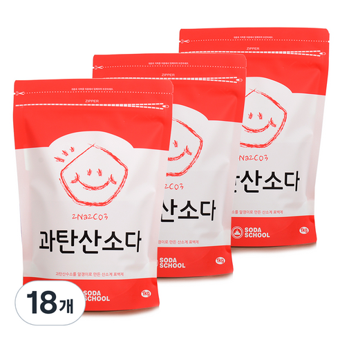 소다스쿨 과탄산소다, 1kg, 18개