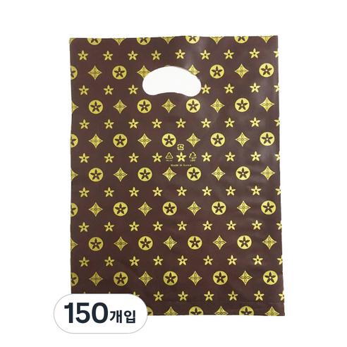 팩스타 펀칭 비닐 포장봉투 가로 30cm x 세로 40cm, 갈색AA, 150개