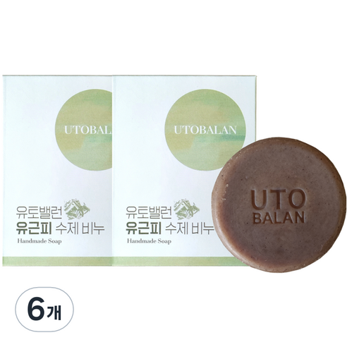 유토밸런 유근피 수제비누, 6개, 85g