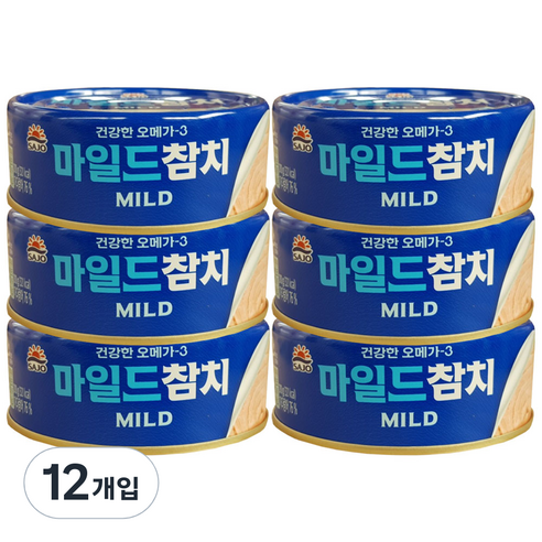 사조 마일드 참치, 210g, 12개