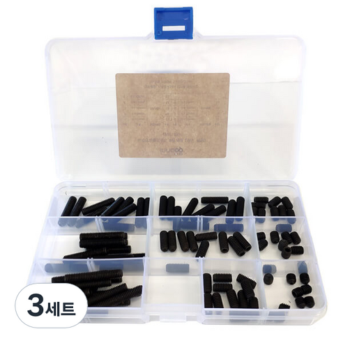이노공구 육각 렌치 볼트 무두 메탈 M6 9종 세트 #W145, 3세트