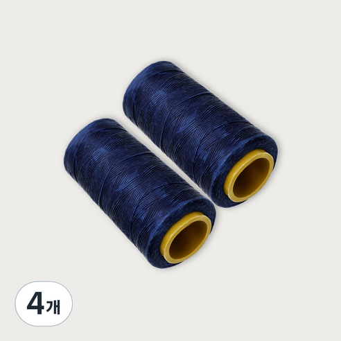 가죽공예 왁스실 초사용 1mm x 220m, 다크블루, 4개