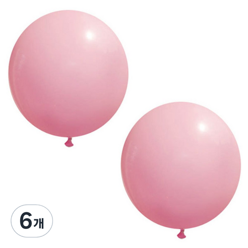 셈퍼텍스 대형라운드풍선 90cm 1입, 핑크, 6개