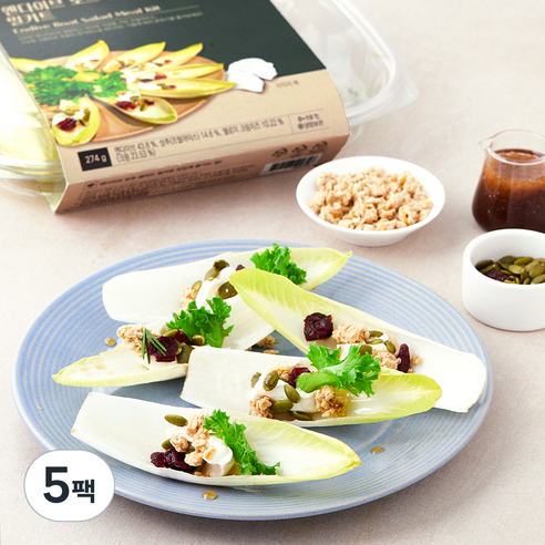 팜에이트 엔다이브 보트 샐러드 밀키트, 274g, 5팩