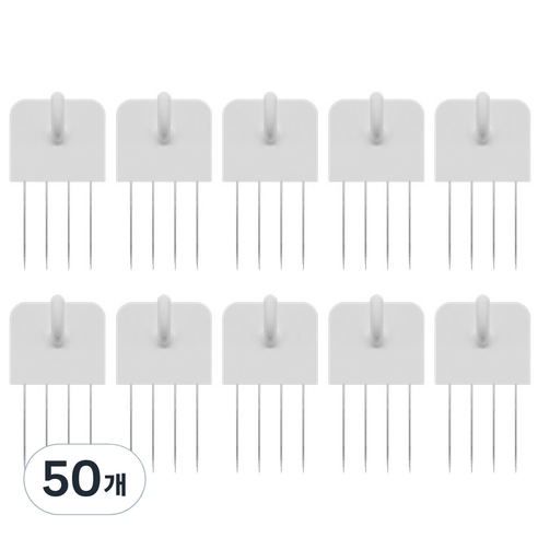 프리본 네못핀 벽지핀, 혼합색상, 50개