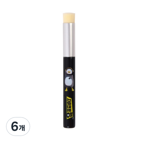 펭수 펭펭코 모공 브러쉬, 블랙, 6개
