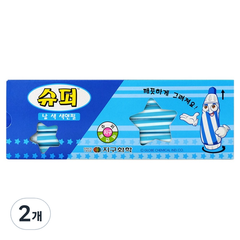 지구화학 슈퍼 색연필 낱색 하늘 12p, 2개, 1색