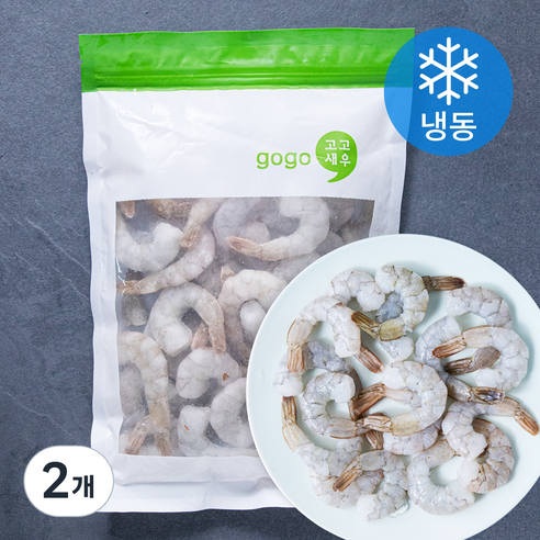 고고새우 생칵테일새우 31/40 (냉동), 600g(대), 2개