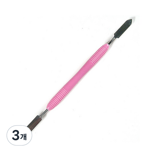 알부루조 창모양 푸셔 실리콘 손잡이, 핑크, 3개