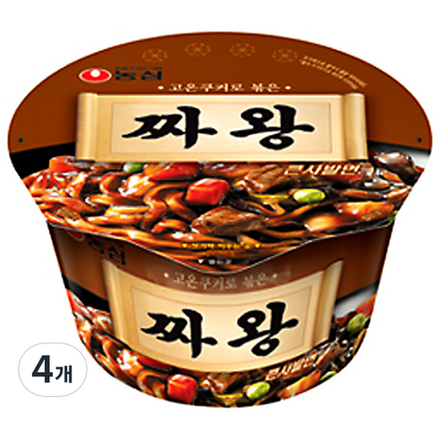 농심 짜왕 컵라면, 4개