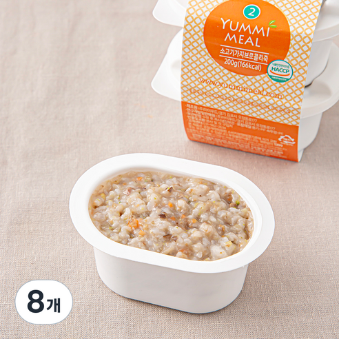 얌이밀 중기 2단계 만7~12개월 이유식, 100g, 8개, 혼합맛(소고기/가지/브로콜리)