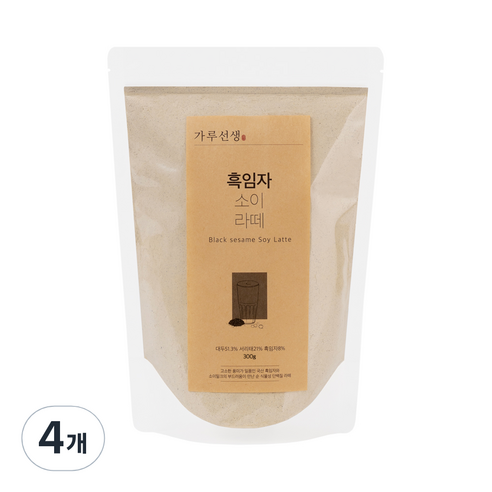 가루선생 흑임자 소이 라떼 가루, 300g, 4개