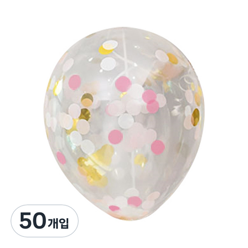 파티팡 컨페티 벌룬 30cm, 로즈골드, 50개입