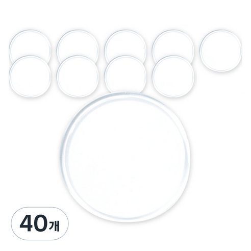 아베스트 원형 논슬립 패드 6cm, 투명, 40개