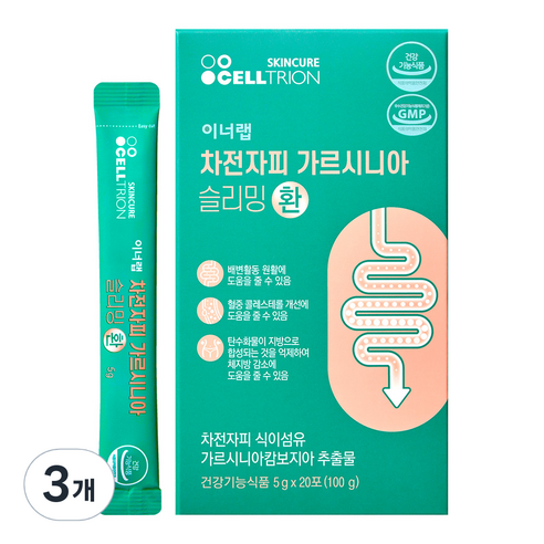 셀트리온 이너랩 차전자피 가르시니아 슬리밍 환 20p, 100g, 3개