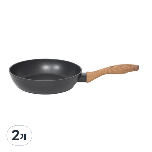 벨라쿠진 우드패턴 IH 후라이팬, 2개, 20 cm