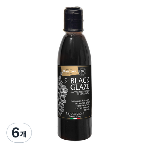 만토바 블랙 발사믹 글레이즈 소스, 250ml, 6개