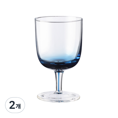 메종오브제 시에르 그라데이션 크리스탈 워터글라스 블루, 330ml, 2개