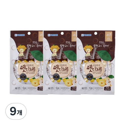 포켄스 과일퓨레 펫디저트 15g x 7p, 배, 105g, 9개
