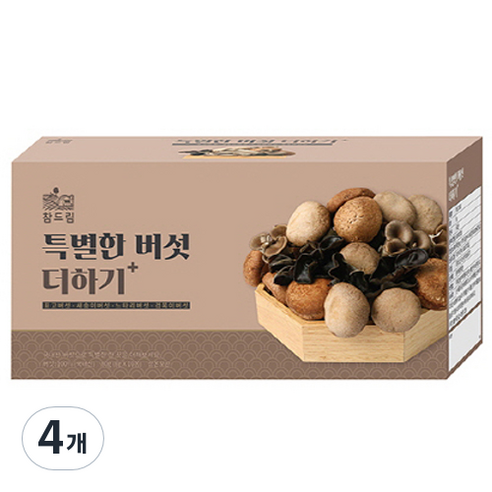 참드림 건표고버섯 특별한 버섯 더하기, 60g, 4개