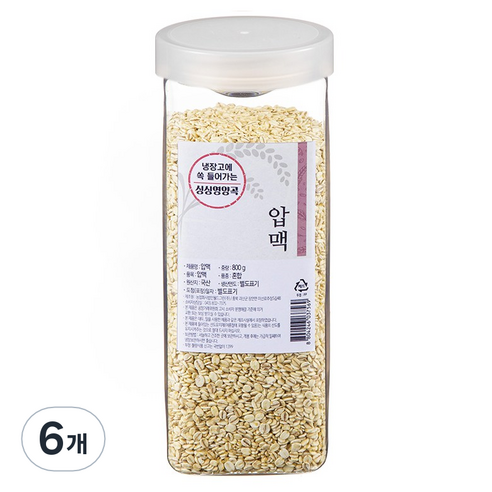 월드그린 싱싱영양통 압맥, 800g, 6개