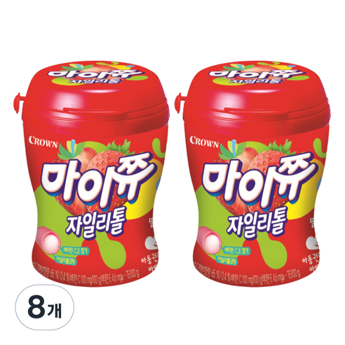 크라운 마이쮸 용기 딸기, 110g, 8개
