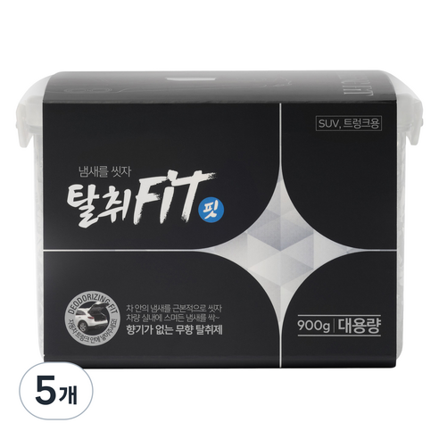 애경 탈취핏 차량용 탈취제 본품, 900g, 5개