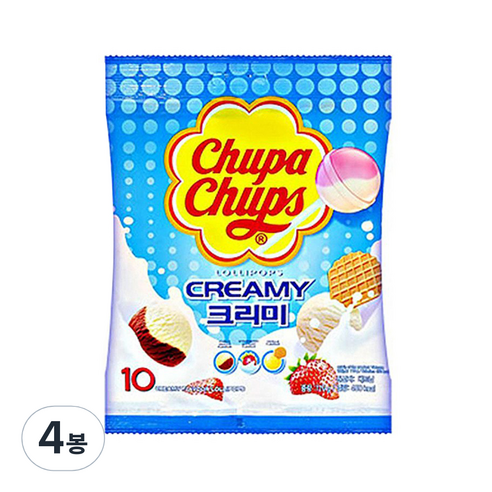 츄파춥스 크리미 11g x 10개입, 110g, 4봉