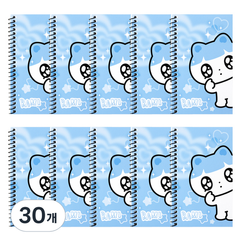 카카오프렌즈 골골즈 미니 수첩 40매, 밤이블루, 30개