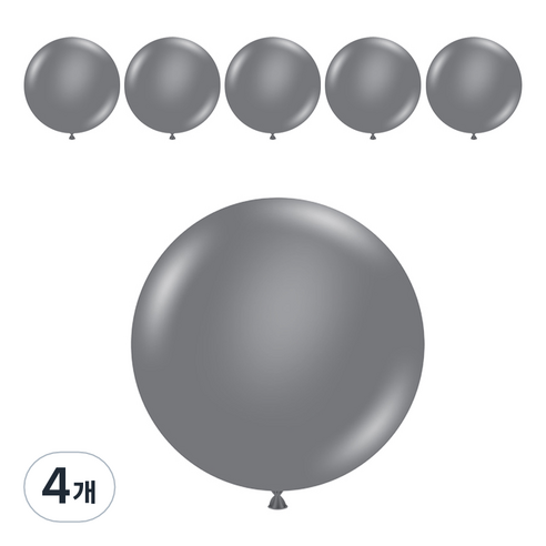 터프텍스 풍선 60cm 3p, 4개, 그레이스모크