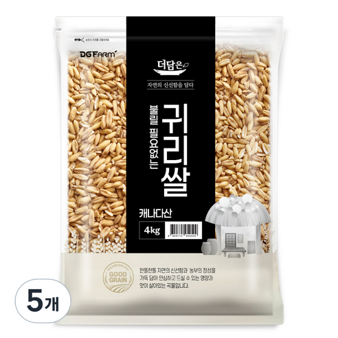 더담은 불릴필요없는 귀리쌀, 4kg, 5개