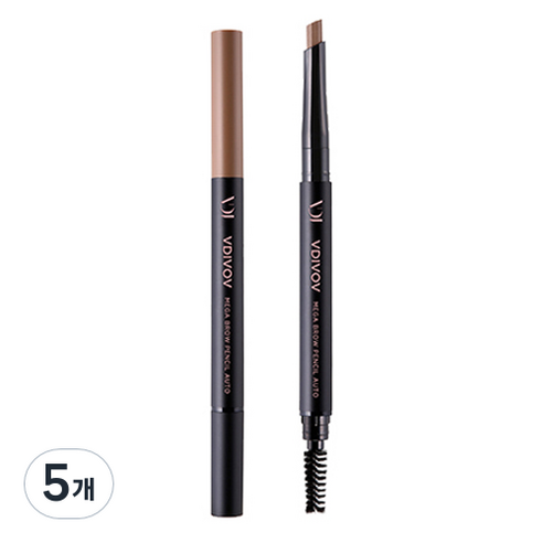 비디보브 메가 브로우 펜슬 오토 0.35g, 1호 라이트 브라운, 5개