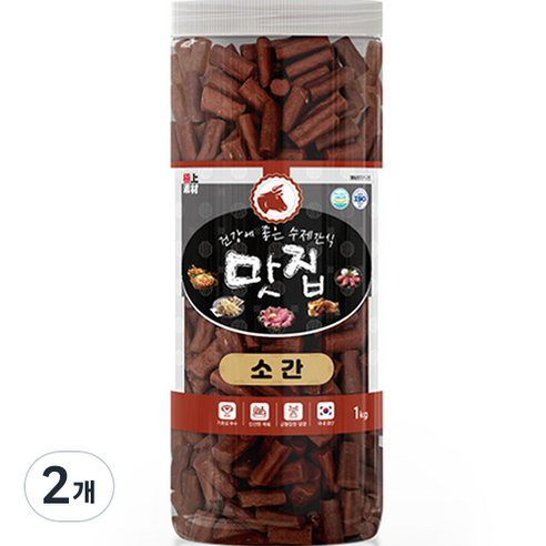 극상소재 강아지 맛집 수제 간식, 소간, 1kg, 2개