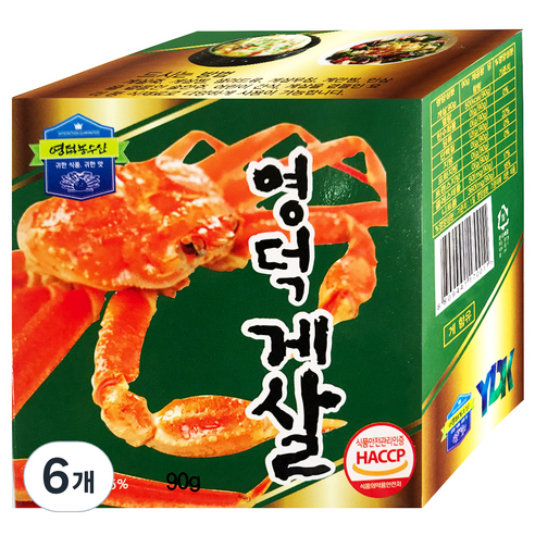 영덕농수산 게살, 90g, 6개