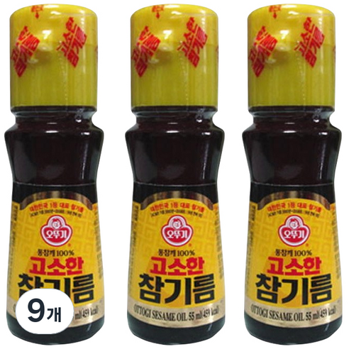 오뚜기 고소한 참기름 병, 55ml, 9개