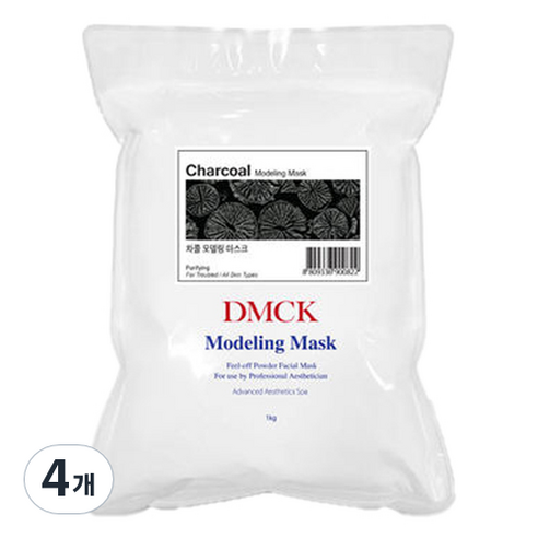 DMCK 차콜 모델링 파우더 마스크 1kg, 4개, 1개입