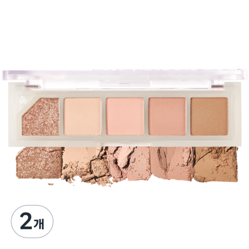 언리시아 무드 샤워 아이팔레트 3.5g, NO.2 로즈 샤워, 2개