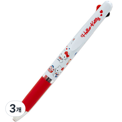 산리오 제트스트림 3색 볼펜 0.5mm, 리본키티, 3개