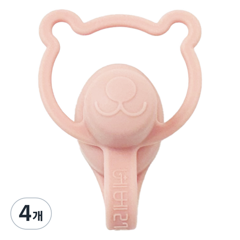 베베2781 유아용 이유식 파우치 흘림방지 토퍼, 100ml, 4개, C 3 핑크
