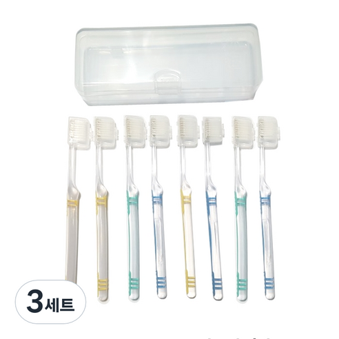 대영 치과칫솔 고급 이중모 랜덤 발송 8p + 케이스, 3세트
