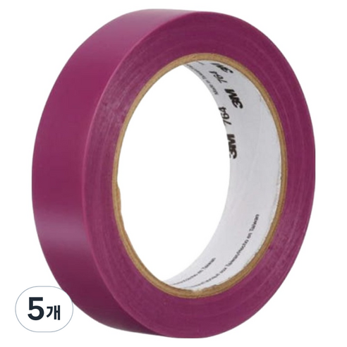 3M 바닥 라인 764 테이프 보라 25.4mm x 32.9m, 5개